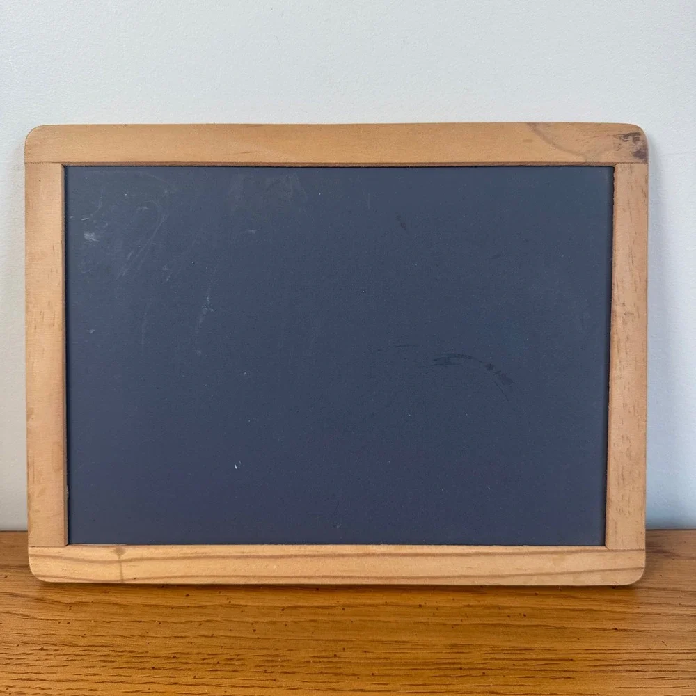 Vintage Wooden Frame Small Chalkboard Slate Schoolhouse Sign Photo Prop
